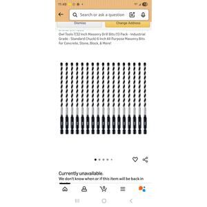 Owl Tools 7/32 Inch Masonry Drill Bits (13 Pack Industrial Grade Standard Chuck)